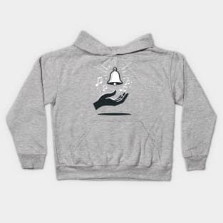 Hand Bell Icon Logo for handbell ringers Kids Hoodie